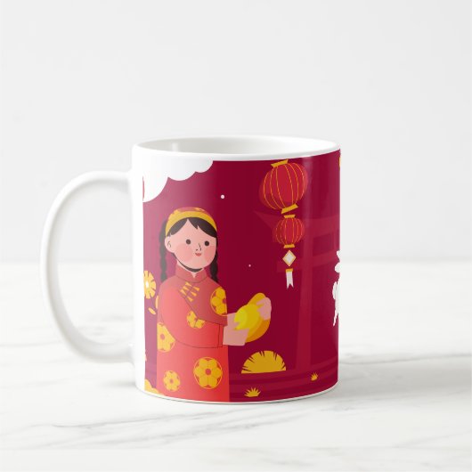 受け入れる辰年 コーヒーマグカップ (左)