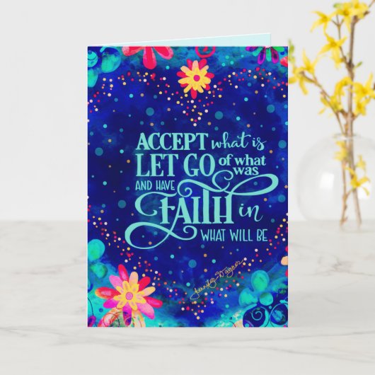 受け入れる 今あるものを 信じる これから訪れるものを カード (黄色い花)