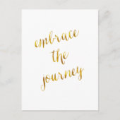 受け入れザジャーニー引用文金ゴールドホイルフェイク勇気 ポストカード (正面)