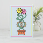 受け入れバラアールヌーボー結婚式招待状 招待状 (スタンド正面)