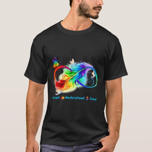 受け入れラブインフィニティバタフライ Tシャツ (正面)