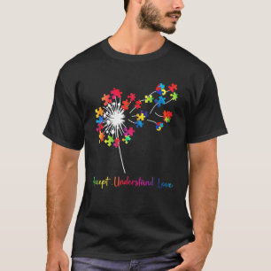 受け入れラブダンデロンパズル自閉症Awa Tシャツ