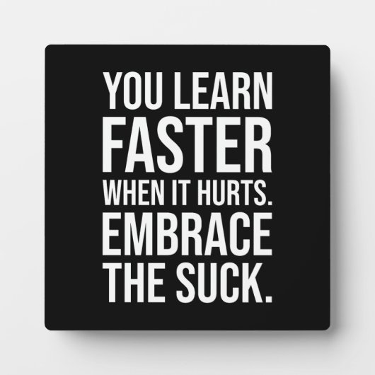 受け入れ吸、ジム、喧騒、成功、モチベーション フォトプラーク (正面)