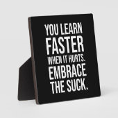 受け入れ吸、ジム、喧騒、成功、モチベーション フォトプラーク (正面)