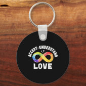 受け入れ愛の自閉症意識を理解するASD Infini キーホルダー (裏面)