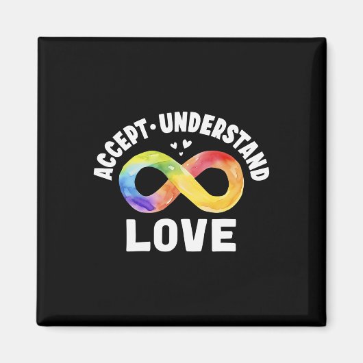 受け入れ愛の自閉症意識を理解するASD Infini マグネット (正面)