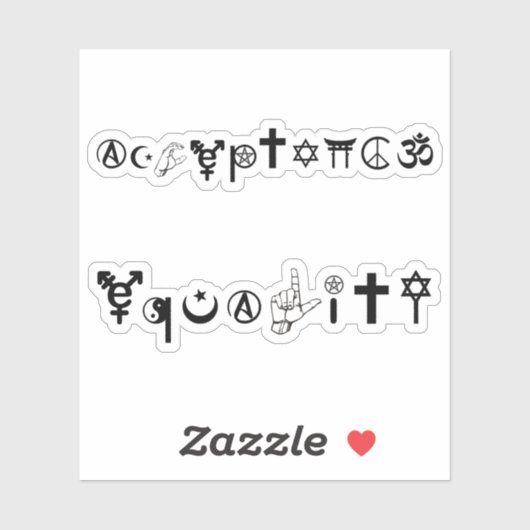 受け入れ等値記号1 シール (シート)