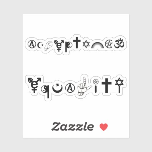 受け入れ等値記号2 シール (シート)