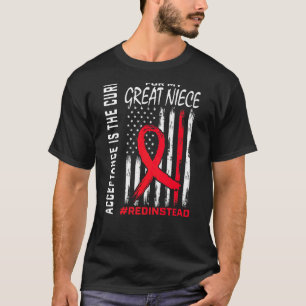 受け入れ赤の代わりに自閉症の素晴らしニー Tシャツ