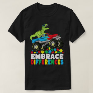 受け入れ違いTレックスモンスタートラック自閉症 Tシャツ