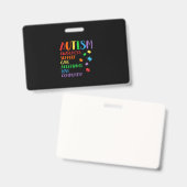 受け入気にれ同盟国の自閉症意識を支援する バッジ (正面&裏面)