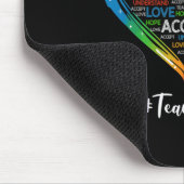 受け教え入れ愛を理解する先生ハート自閉症 マウスパッド (コーナー)