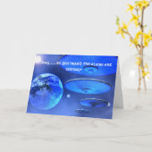 受け皿誕生日カード カード (黄色い花)