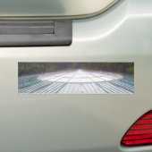 受け皿飛んでいるスケートボードシール バンパーステッカー (車上)