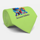 受け違う入れ。世界自閉症啓発デー。 ネクタイ (ロール)