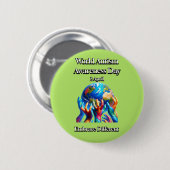 受け違う入れ。世界自閉症啓発デー。 缶バッジ (正面&裏面)