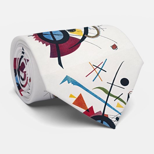 受け鮮やか入れ:カンディンスキーのヴァイオレット交響曲 ネクタイ (ロール)