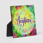 受付かわいらしフローラ吸気用イーゼル フォトプラーク (正面)