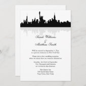受付のみ ニューヨークスカイライン 結婚式招待状 招待状 (正面/裏面)