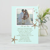 受付のみ ブルー スターフィッシュ 結婚発表 招待状 (スタンド正面)