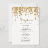 受付カード | ゴールドのコンフェッティドット 招待状 (正面)