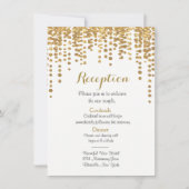 受付カード | ゴールド コンフェッティ ドット 招待状 (正面)