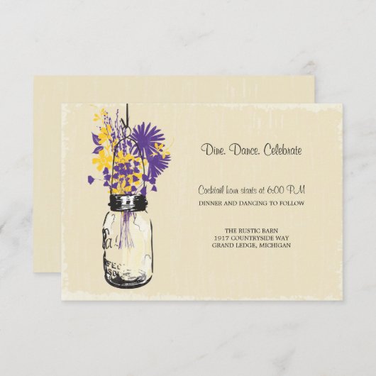 受付カード メイソンジャーとホタルの光 エンクロージャーカード (正面/裏面)