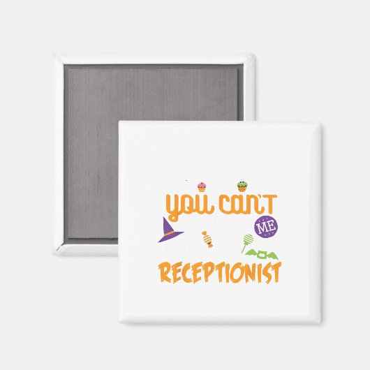 受付ハロウィーンの衣装パーティーはMをスプックできない マグネット (正面/裏面)