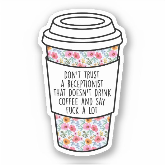 受付係、受おもしろい付者への贈与 シール (正面)