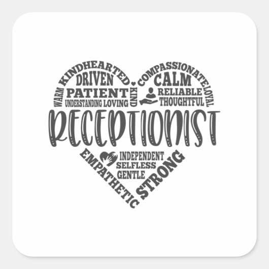 受付係、書記官、学校 スクエアシール (正面)