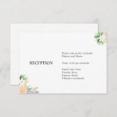 受付詳細カード - クラシック ミニマル フラワーデザイン 出欠カード (正面/裏面)