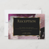 受付 | モダンな擬似金属 ベリーストローク 招待状 (正面)
