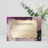 受付| モダン 擬似金属 ゴールド ベリー ストローク 招待状 (スタンド正面)