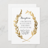 受付 ラウレルリース モダン 偽金箔 エンクロージャーカード (正面/裏面)