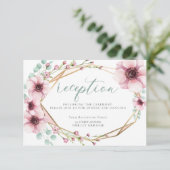 受付 | 春の新鮮な花と葉 招待状 (スタンド正面)