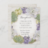 受付 玫瑰 牡丹花環 現代 簡約 葉子 エンクロージャーカード (正面/裏面)