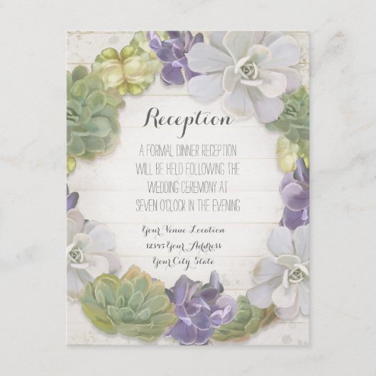 受付 玫瑰 牡丹花環 現代 簡約 葉子 エンクロージャーカード (正面)