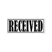 受信したBusiness Officeの枠シンプル付きキーワード ラバースタンプ (インプリント)