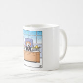 受信トレイと送信トレイの会計 コーヒーマグカップ (正面右)