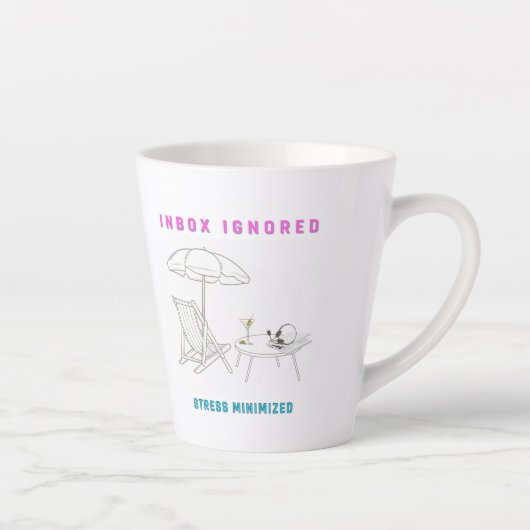 受信トレイを無視、ストレスを最小化 カフェラテマグ (右)