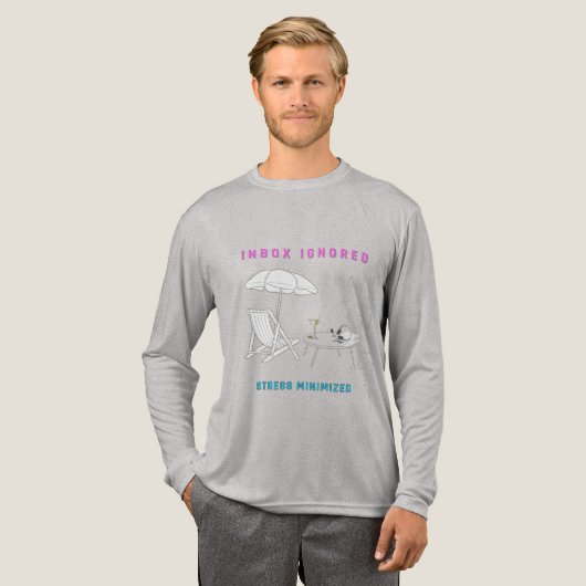 受信トレイを無視、ストレスを最小化 トライブレンドTシャツ (正面全体)
