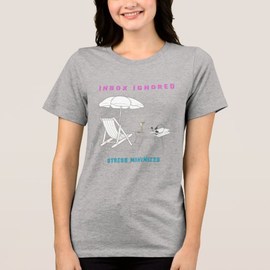 受信トレイを無視、ストレスを最小化 トライブレンドＴシャツ (正面)