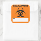 受信パッケージに検疫記号を付ける スクエアシール (バッグ)