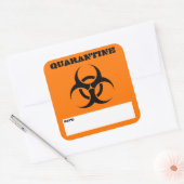 受信パッケージに検疫記号を付ける スクエアシール (封筒)