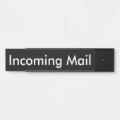 受信メールの黒い名前プレート サインプレート (正面)