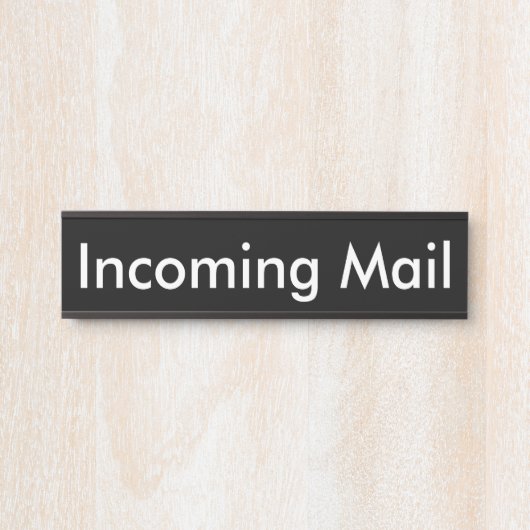 受信メールの黒い名前プレート サインプレート (正面)