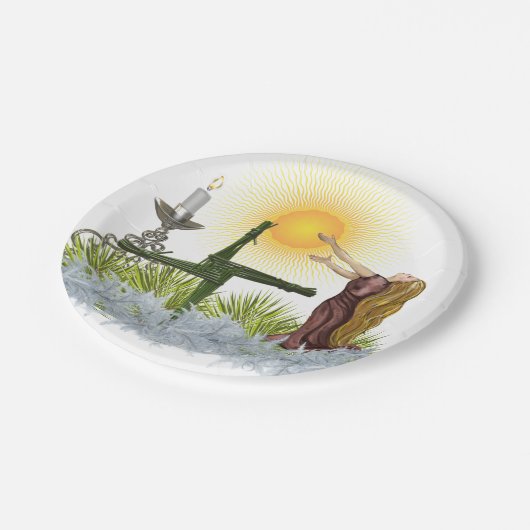 受入れサンイ賛美ンボルクウィッカ信者ホリデイ ペーパープレート (アングル)
