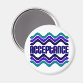 受入れ引用文(ブルーグリーンパープルグラフィック) マグネット (正面/裏面)