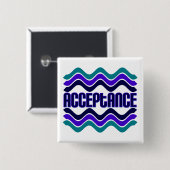 受入れ引用文(ブルーグリーンパープルグラフィック) 缶バッジ (正面&裏面)