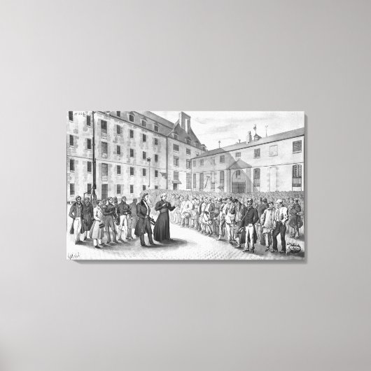 受刑者の出発前の式 キャンバスプリント (正面)